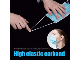 Mask Disposable, Pack of 100 with Nose Pin Non-Woven fabric Anti Pollution With Triple Filtration